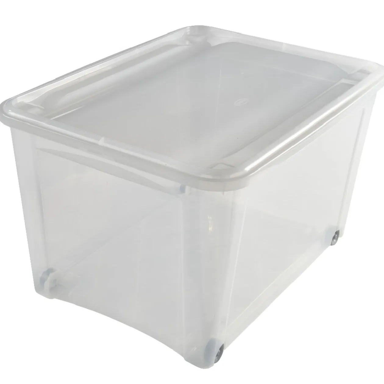 Box de rangement à roulettes transparent 140L