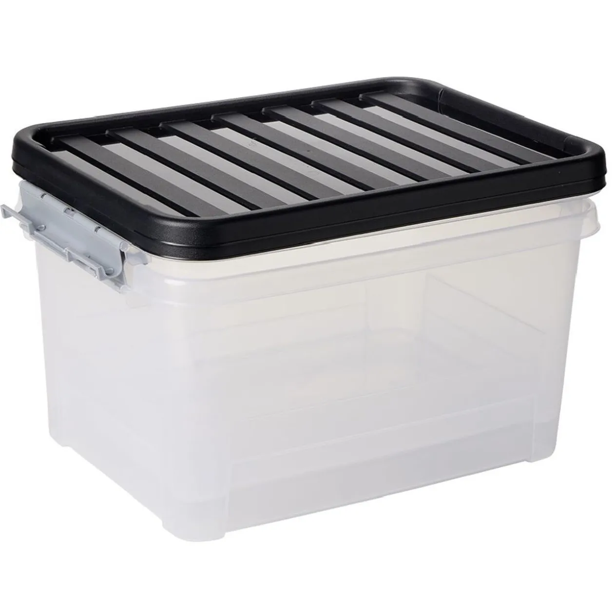 Box de rangement avec fermeture clips 25L x2 - 44x31xH23cm