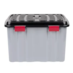 Box de rangement brico gris 54L 60x40xH38cm