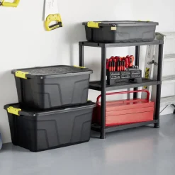 Box de rangement brico noir 24L