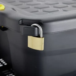 Box de rangement brico noir 24L