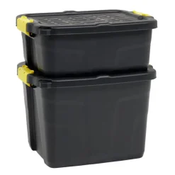 Box de rangement brico noir 24L