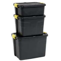 Box de rangement brico noir 42L