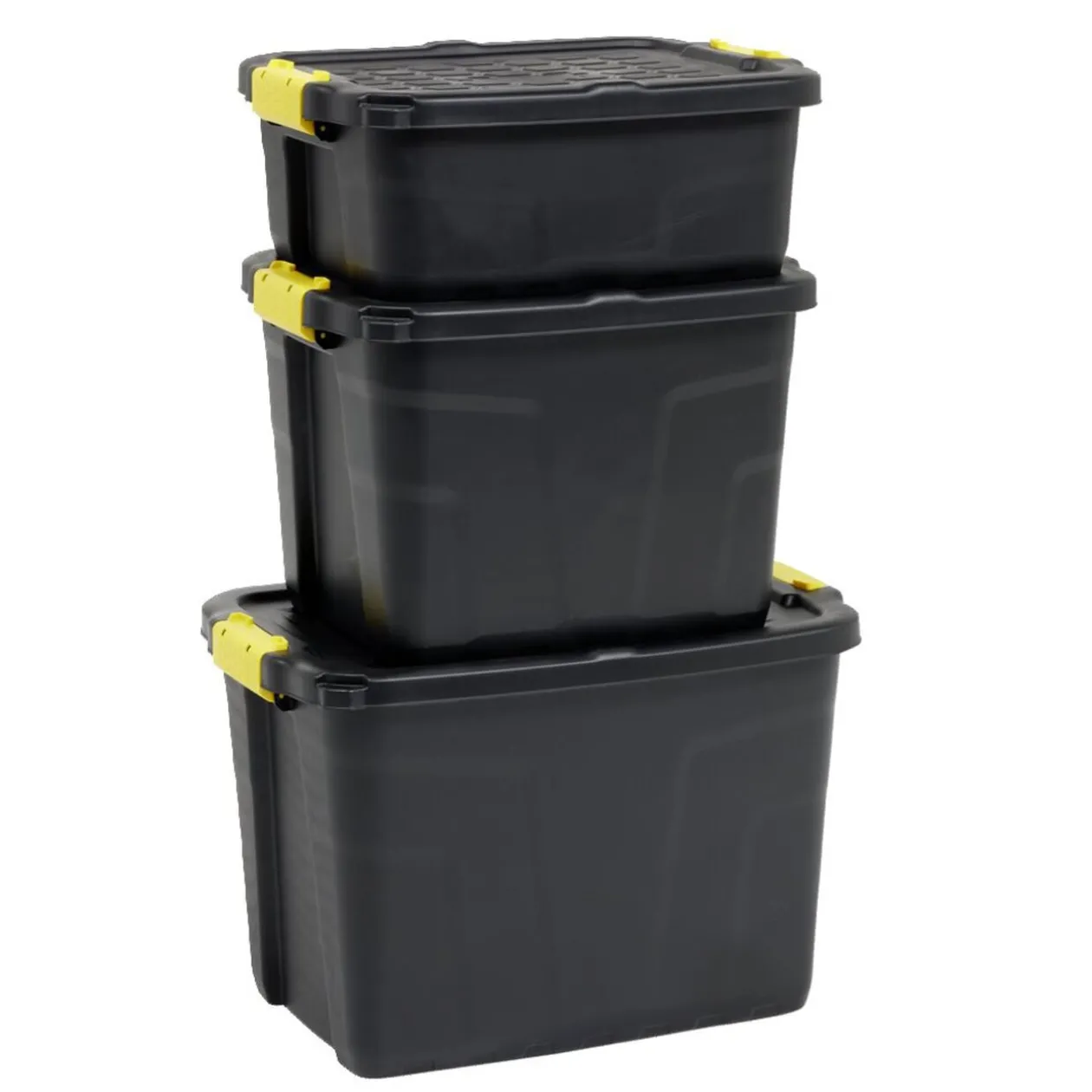 Box de rangement brico noir 42L
