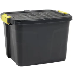 Box de rangement brico noir 42L