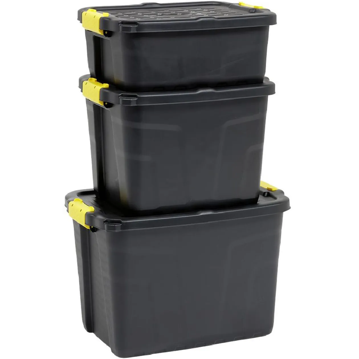 Box de rangement brico noir 42L