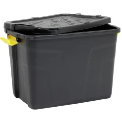 Box de rangement brico noir 60L