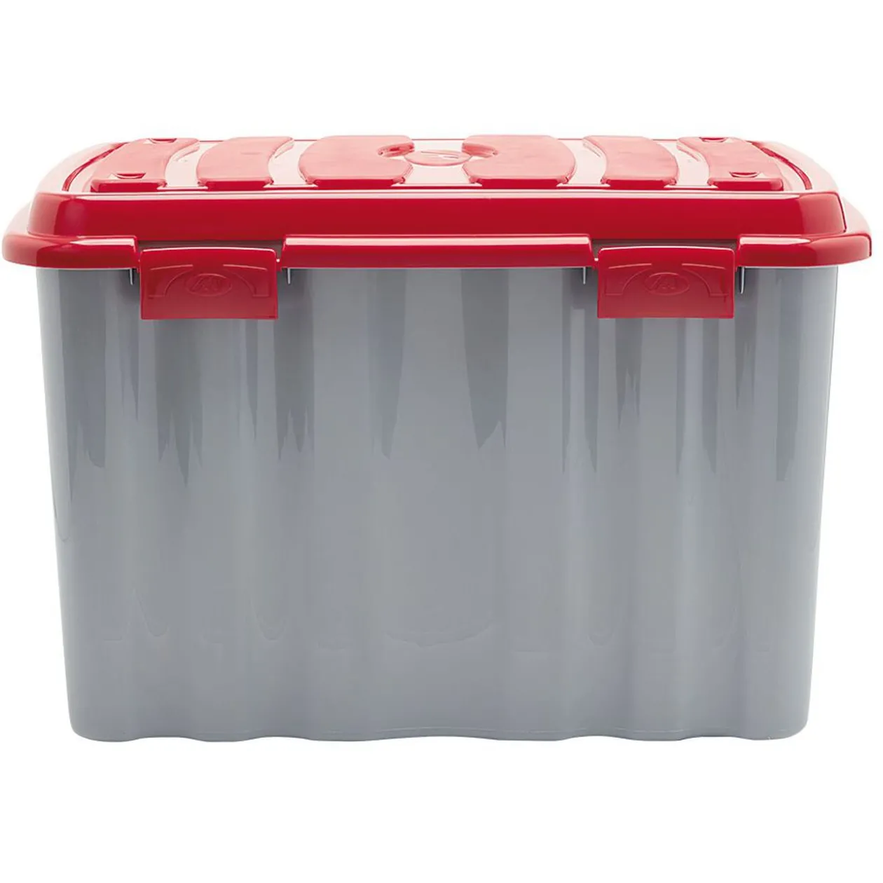 Box de rangement bricolage 54 L gris et rouge x2