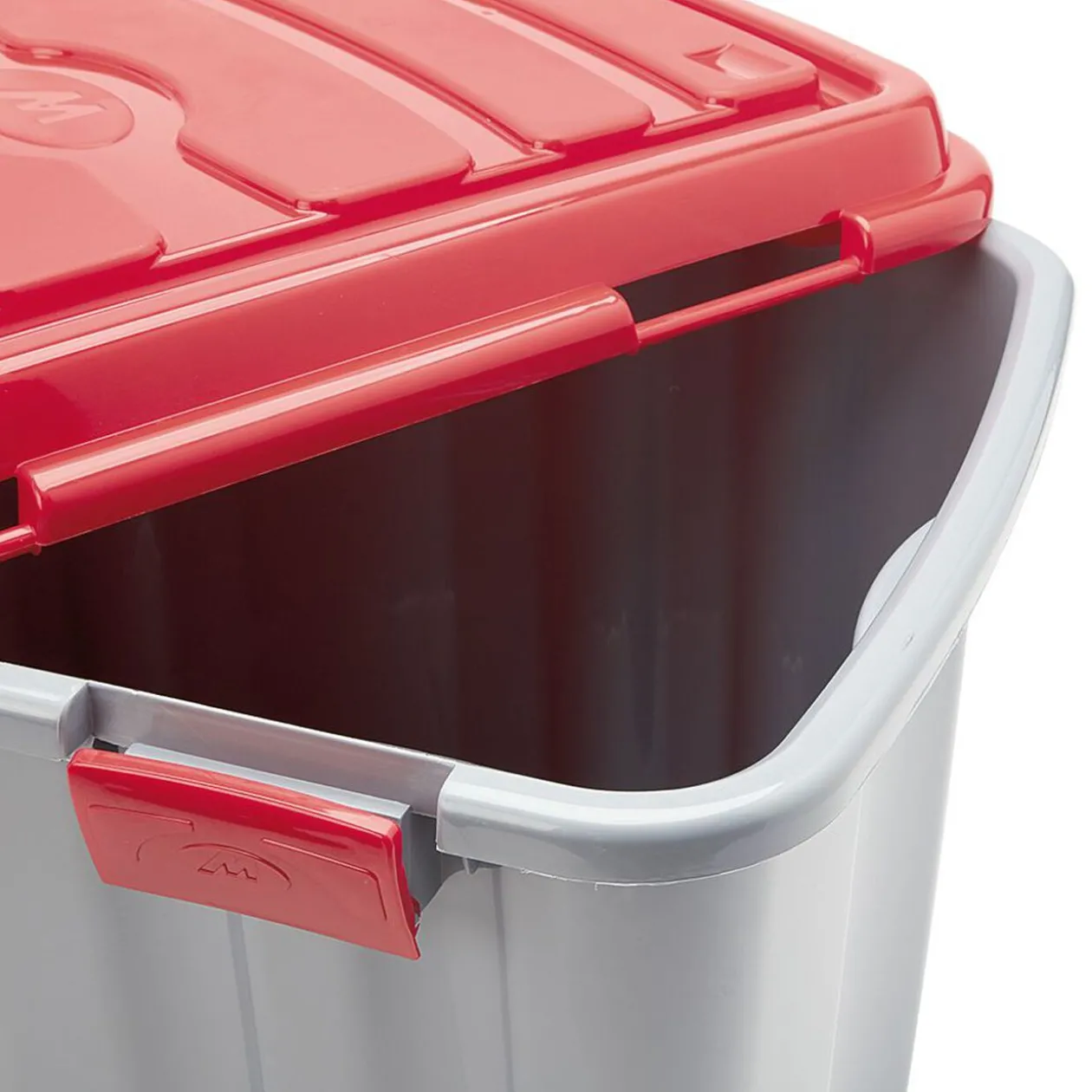 Box de rangement bricolage 54 L gris et rouge x2