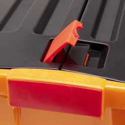 Box de rangement bricolage avec couvercle à double rabat 34L x2