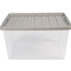 Box de rangement grise 31 L à clip