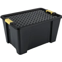 Box de rangement noir avec couvercle 15 L