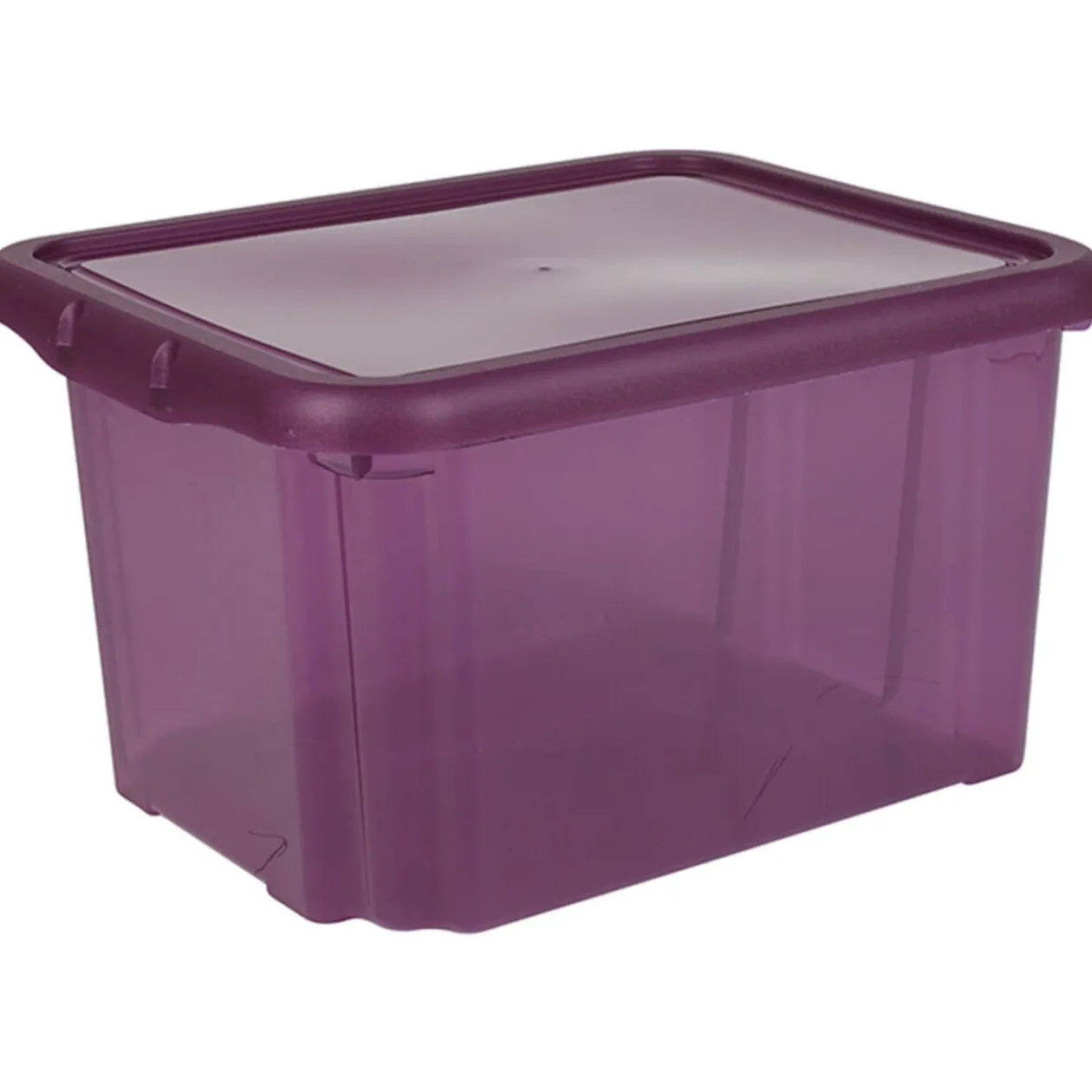 Box de rangement plastique 18 L prune