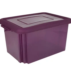 Box de rangement plastique 55 L prune