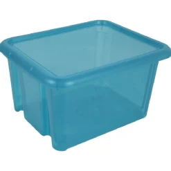 Box de rangement plastique 30 L bleu turquoise