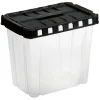 Box de rangement plastique 9 L ouverture papillon noir