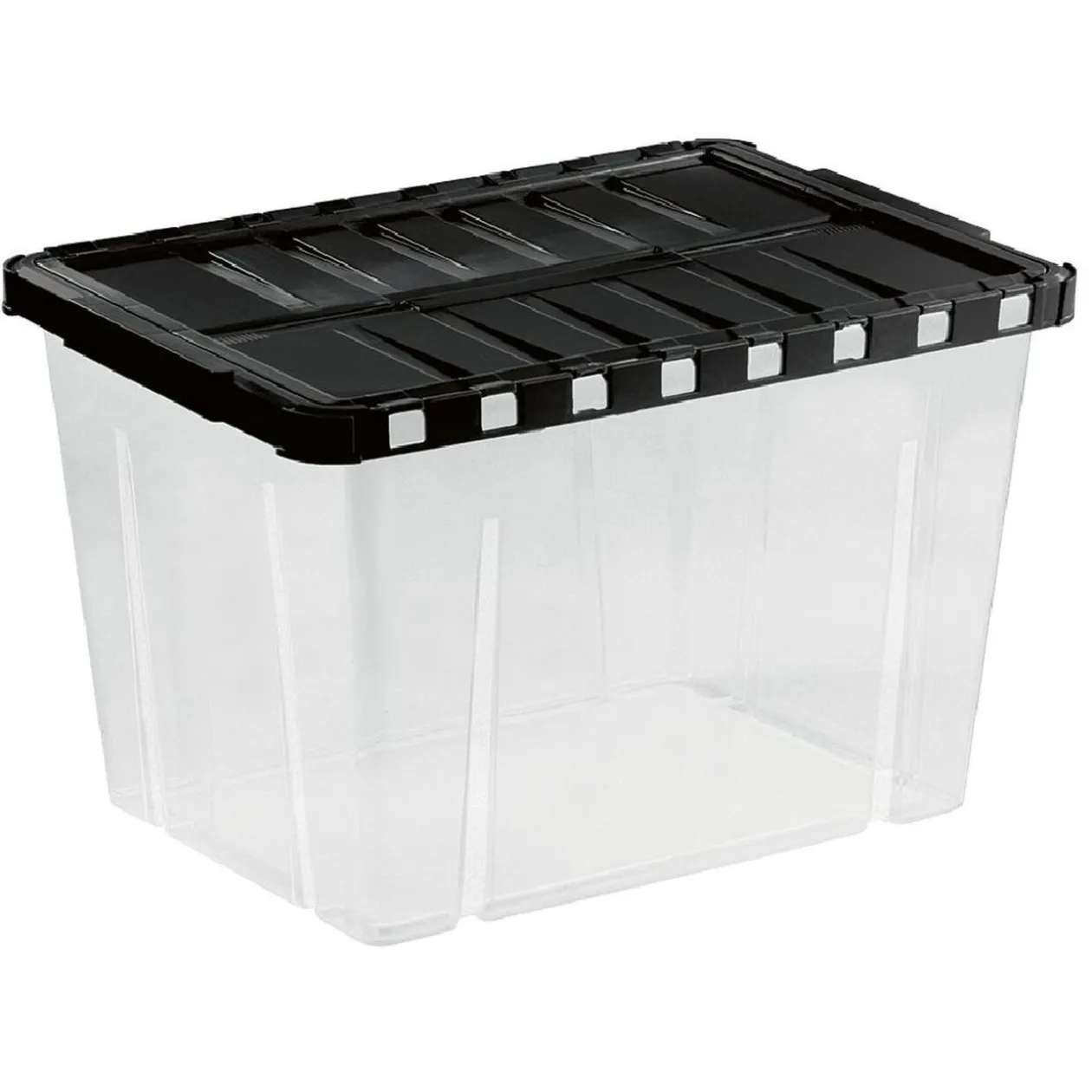 Box de rangement plastique 19 L ouverture papillon noir