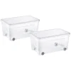Box de rangement transparent 43L x2
