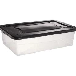 Box dessous de lit noir 30L