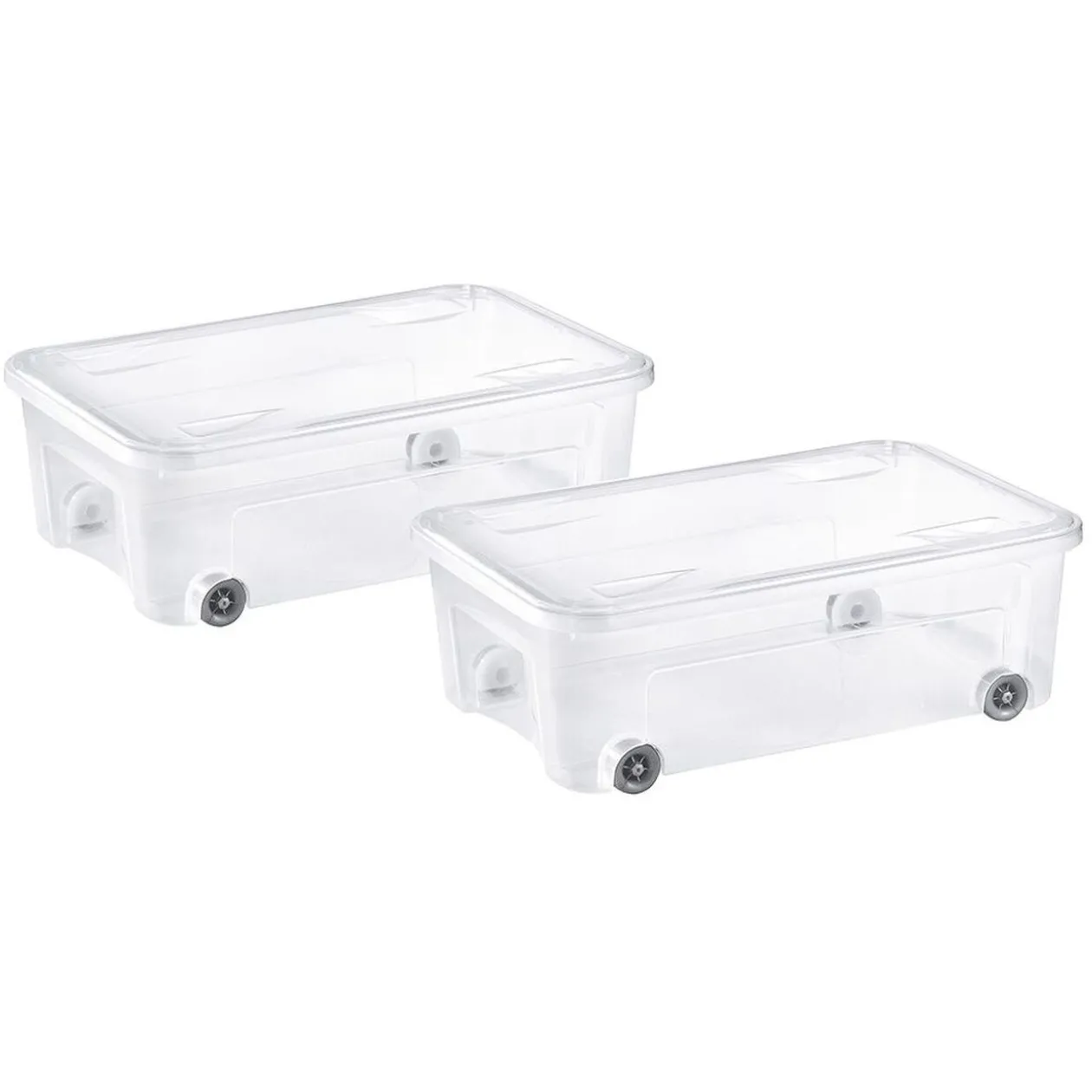 Box dessous de lit transparent 29,5L x2