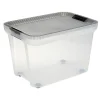 Box multi directionnelle transparente couvercle gris 50 L