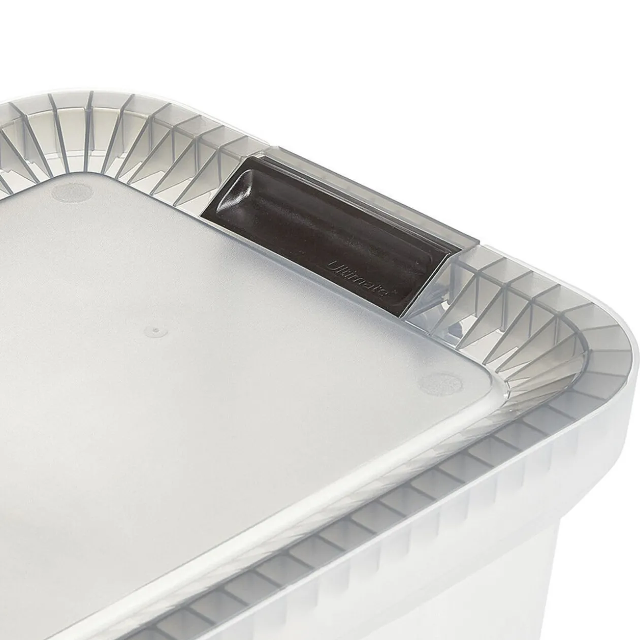 Box multi directionnelle transparente couvercle gris 50 L