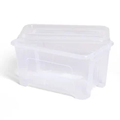 Box rangement 4,5L plastique transparent 28xH18,5x14cm