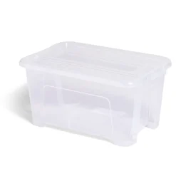 Box rangement 4,5L plastique transparent 28xH18,5x14cm