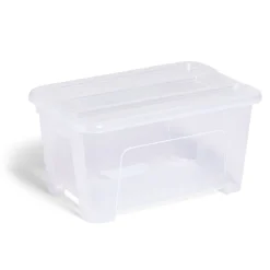 Box rangement 4,5L plastique transparent 28xH18,5x14cm
