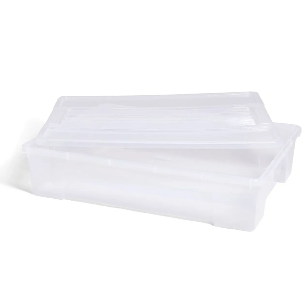 Box rangement 60L plastique transparent 78,5xH17x58,8cm