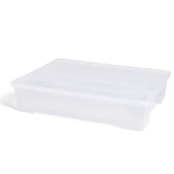 Box rangement 60L plastique transparent 78,5xH17x58,8cm