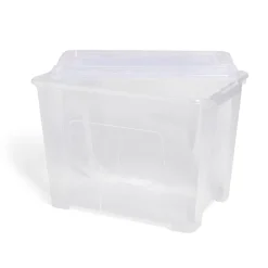Box rangement 21L plastique transparent 38xH27,2x28cm