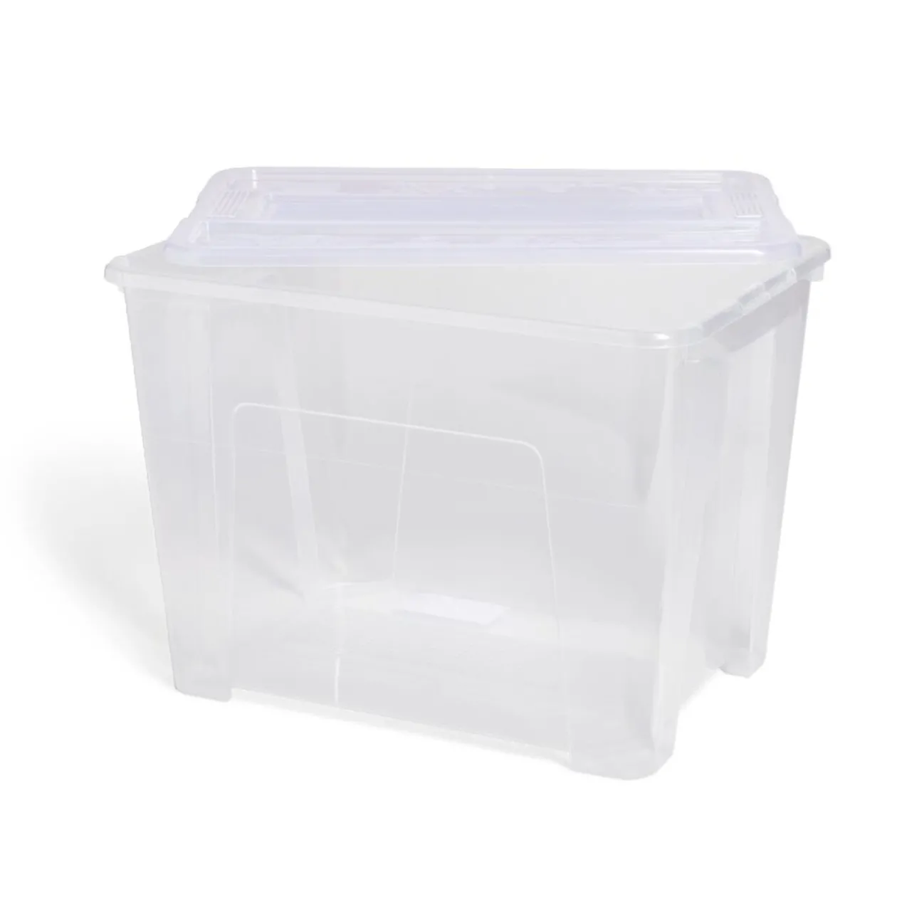 Box rangement 21L plastique transparent 38xH27,2x28cm