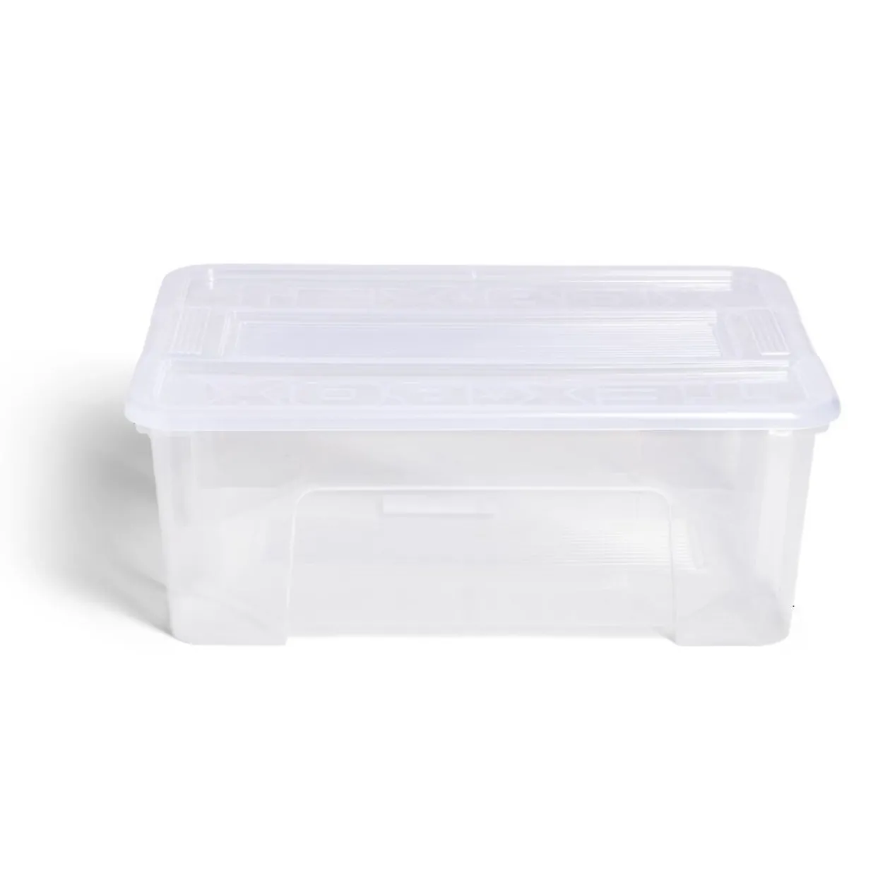 Box rangement 10L plastique transparent 38xH14x28cm