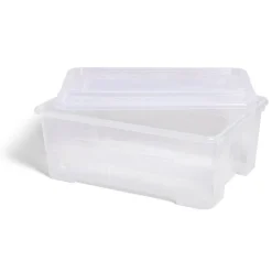 Box rangement 10L plastique transparent 38xH14x28cm