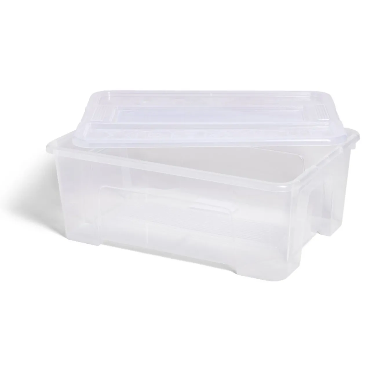 Box rangement 10L plastique transparent 38xH14x28cm