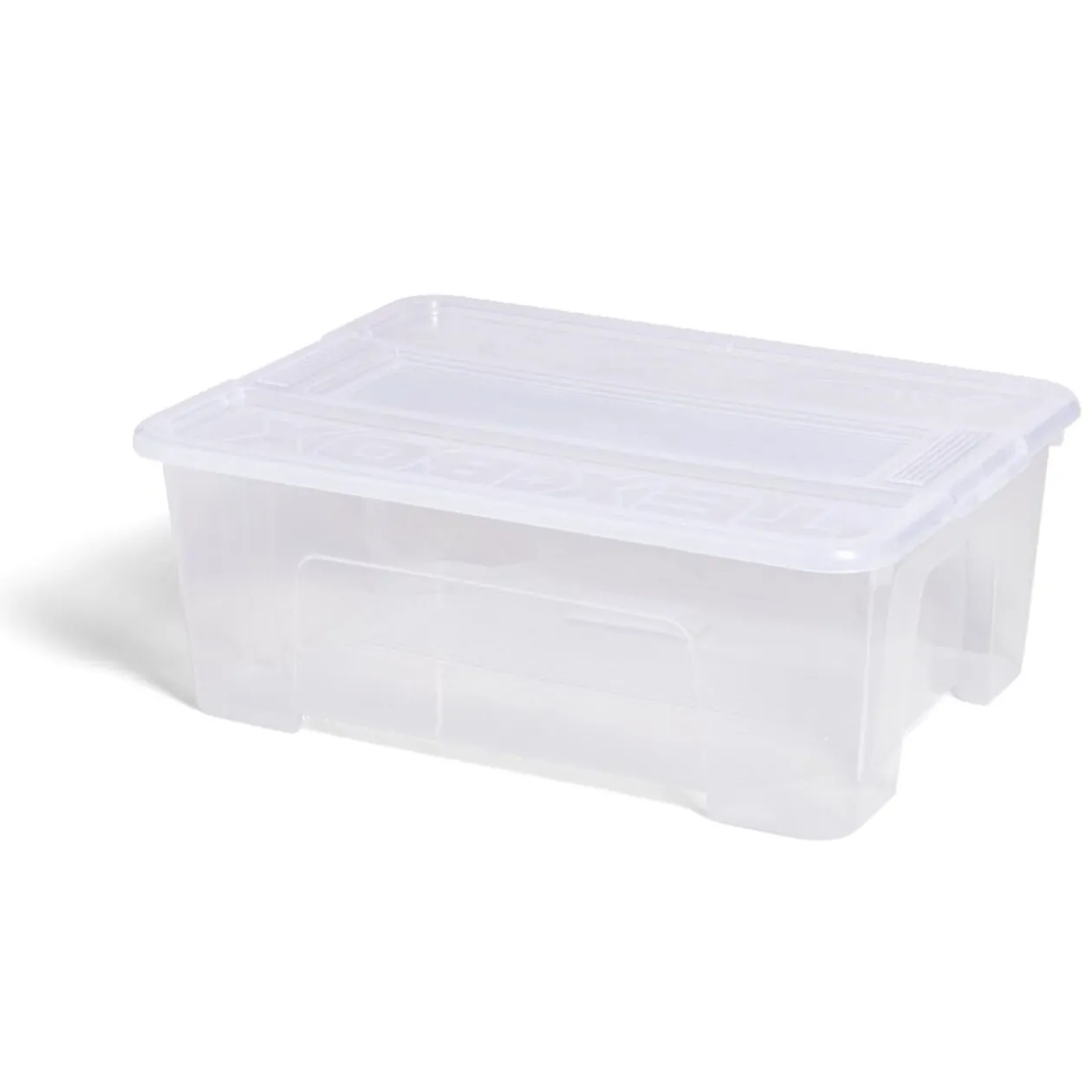 Box rangement 10L plastique transparent 38xH14x28cm