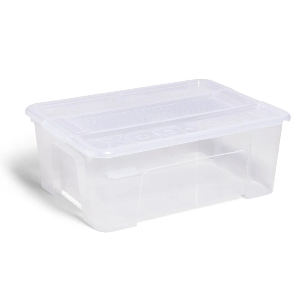 Box rangement 10L plastique transparent 38xH14x28cm