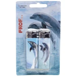 Briquet électronique motif animal x2