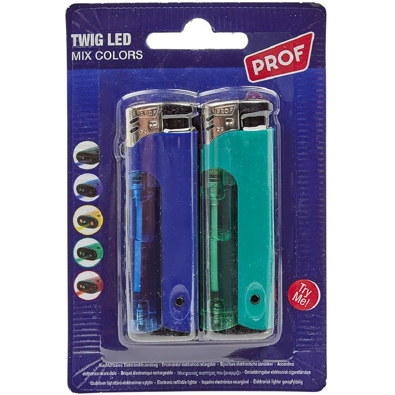Briquet lumineux à led Prof twig x2
