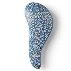 Brosse à cheveux compacte en plastique imprimé 4 coloris