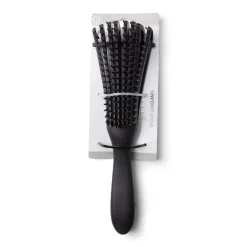 Brosse à cheveux démêlante plate à picots PVC noir