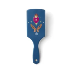 Brosse à cheveux en plastique imprimé 4 coloris