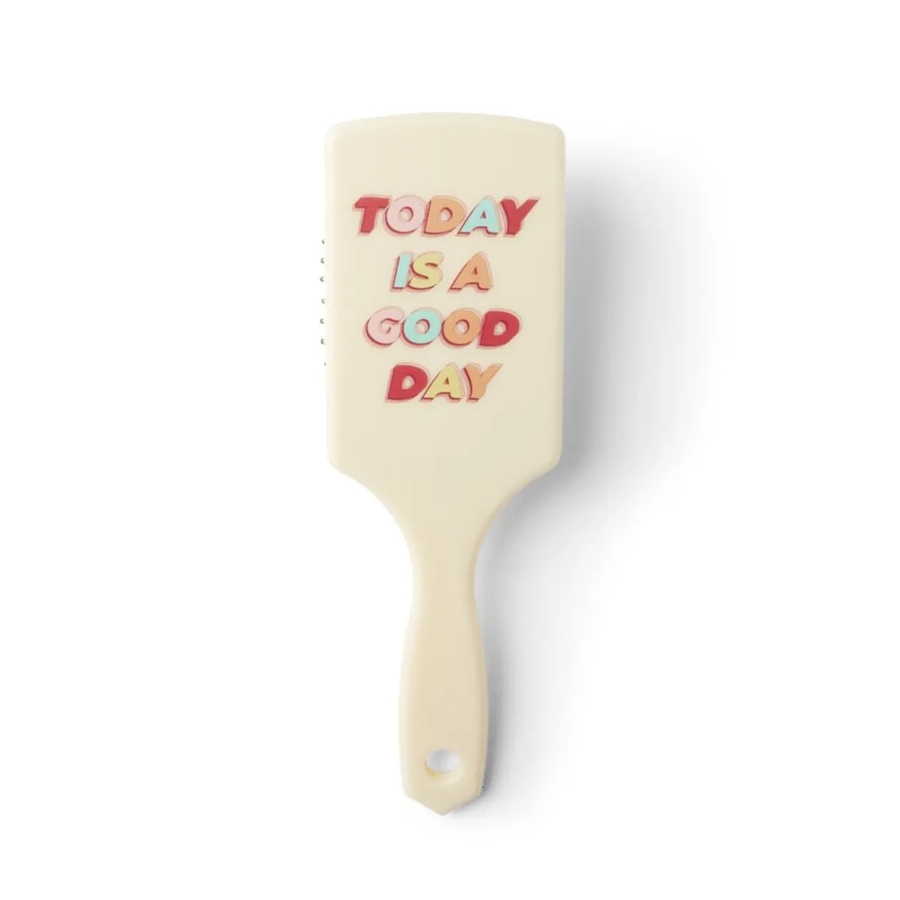 Brosse à cheveux en plastique imprimé 4 coloris