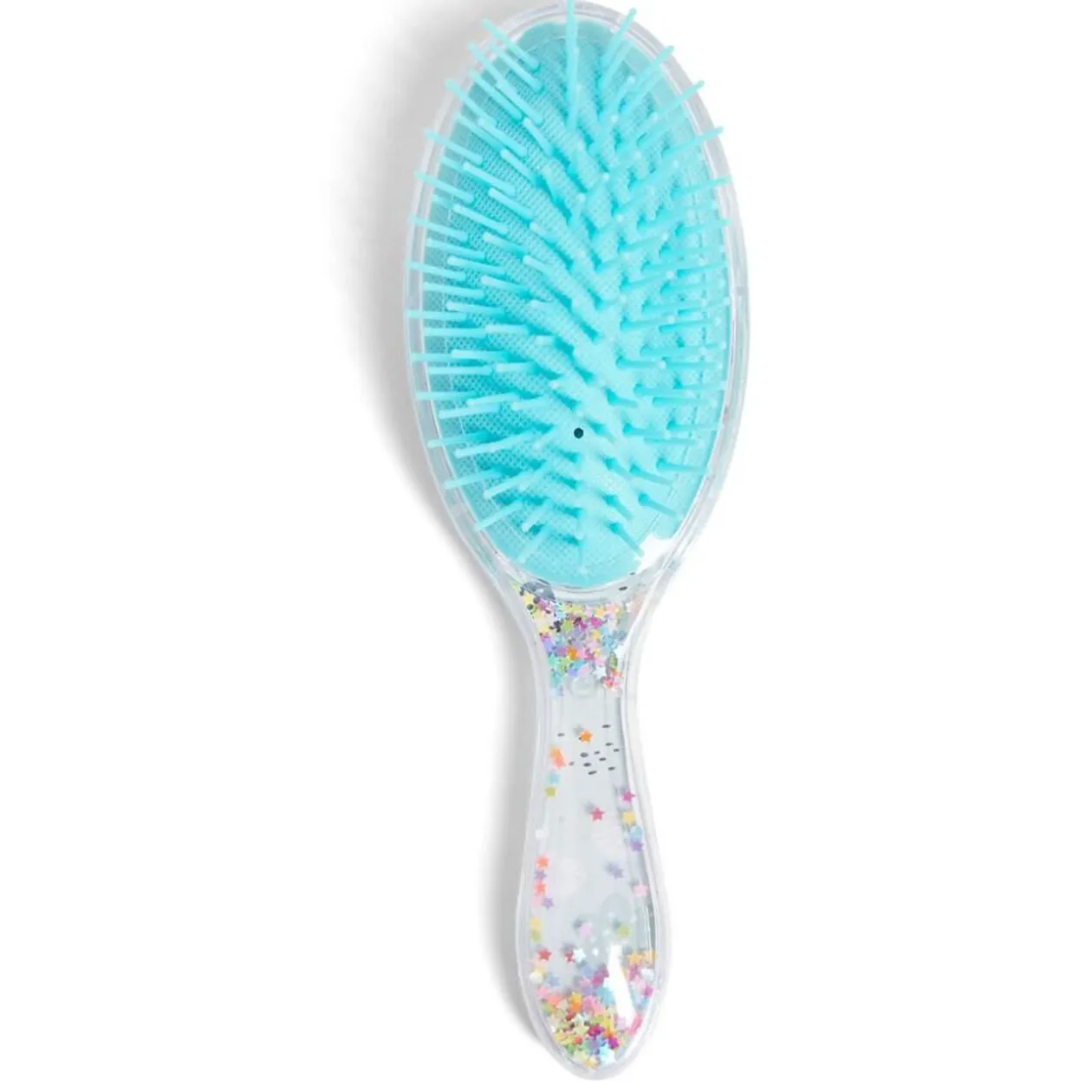 Brosse à cheveux enfant avec manche étoiles multicolores L21cm