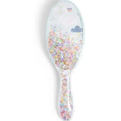 Brosse à cheveux enfant avec manche étoiles multicolores L21cm