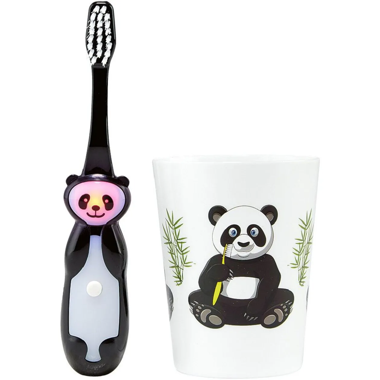 Brosse à dent avec minuterie et gobelet design animal