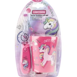 Brosse à dent avec minuterie et gobelet design animal