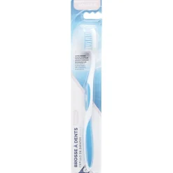 Brosse à dent Medium polyester blanc/bleu