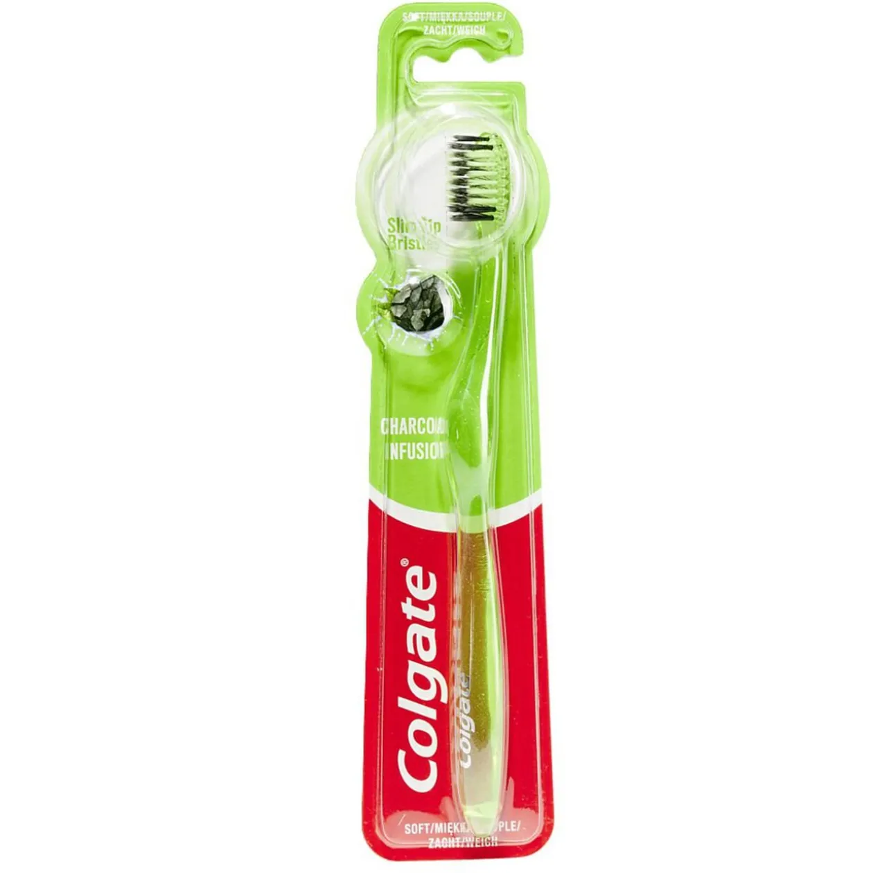 Brosse à dents Colgate charbon infusé poils souples